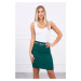 Skirt with ribbed dark green pattern