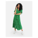 Threadbare Košeľové šaty 'Fruit'  trávovo zelená / biela