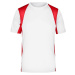 James & Nicholson Pánske športové tričko s krátkym rukávom JN306 - Biela / červená