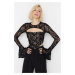 Trendyol Black Lace Corset Detailed Blouse