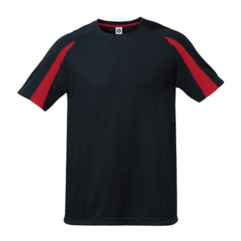 Starworld Unisex kontrastné športové tričko SW309 Black