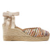 Manebi Espadrilky Yucatan Low Wedge Espadrilles G 1.1 WL Farebná