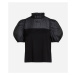 Top Karl Lagerfeld Organza Mix Top Black