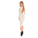 Sexy KouClaRipp knit dress with sexy back white Einheitsgroesse