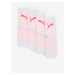 Súprava dvoch párov dámskych ponožiek vo svetlo ružovej farbe Puma Cat Logo