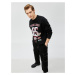 Koton Motorcycle Printed Sweatshirt Long Sleeve Crew Neck