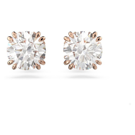 Swarovski Náušnice 'Stilla stud earrings'  ružové zlato / priehľadná