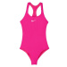 Nike SOLID Dievčenské jednodielne plavky, ružová, veľkosť