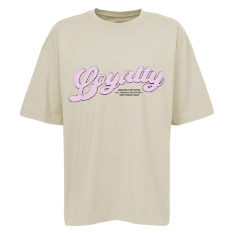 Multiply Apparel Tričko 'Loyalty Puff'  hnedá / ružová / čierna