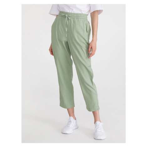 Zelené dámské kalhoty easy pant solid GAP