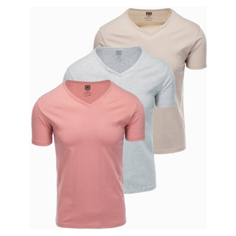 Ombre Set of V-NECK cotton shirts 3-pack