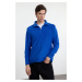 Trendyol Saks Regular Cut Basic Zipper Collar Warm Fleece Sweatshirt