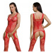 Passion ECO BS011 Red - Bodystocking Farba: Červená