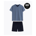 Men's pyjamas ATLANTIC - light/navy blue