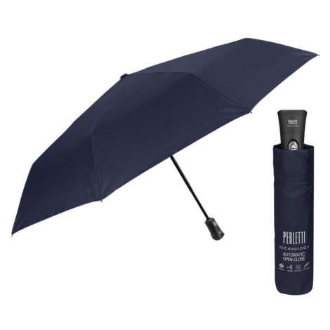 PERLETTI® Skladací plnoautomatický dáždnik TECHNOLOGY / modrá tmavá, 21702