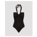 Dámske čierne Jednodielne Plavky Seafolly Halter Bandeau One Piece