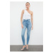 Trendyol Blue High Waist Skinny Jeans