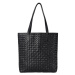 O My Bag Amsterdam -  Georgia Black Woven Classic Leather - kožená shopper kabelka