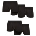 Solid Organic Cotton Boxer Shorts 5-Pack Black+Black+Black+Black+Black