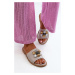 Women's slippers with S.Barski decorations Beige