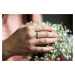 OLIVIE Strieborný kvetinový prsteň 4922