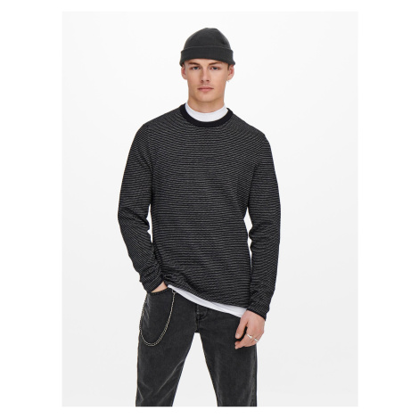 Dark blue ribbed sweater ONLY & SONS Niguel - Men