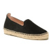 Manebi Espadrilky Suede Flat Espadrilles Čierna