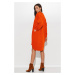 Oranžové mikinové šaty NU270