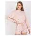 Basic light pink high-waisted sweatpants