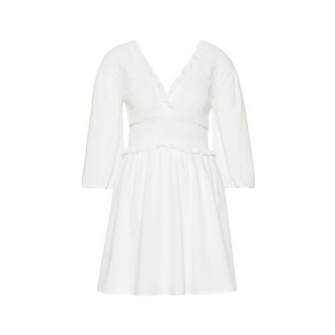 NA-KD Každodenné šaty Smocked 1018-006781-0001-580 Biela Regular Fit