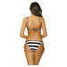 HNEDÉ BIKINY S PRUHOVANÝM SPODKOM ANDREA DARK TAUPE M-447 (8)