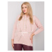Dusty pink blouse of larger size with print and patch
