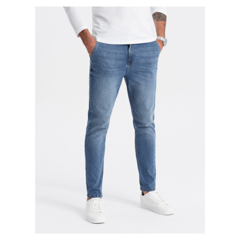Ombre pánske džínsové nohavice CARROT FIT - modré