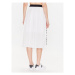 KARL LAGERFELD Plisovaná sukňa Pleated 225W1201 Biela Regular Fit