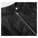 Čierna bunda ramoneska z eko kože so stojačikom (TD1026)