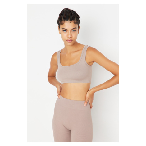 Trendyol Mink Seamless/Seamless Light Support/Shaping Knitted Sports Bra