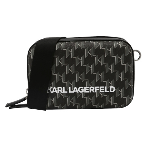 Karl Lagerfeld Taška cez rameno  tmavosivá / čierna / biela