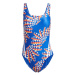 ADIDAS SPORTSWEAR Športové jednodielne plavky 'FARM'  modrá / oranžová / biela