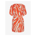 Krémovo-oranžové dámske vzorované šaty VILA Dogma