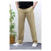 50373 Dewberry Elastic Waist Mens Trousers-CAMEL