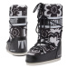 Dámske vysoké zimné topánky MOON BOOT MB ICON FLOWER-NA02 BLACK WHITE