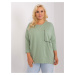 Larger size Pistachio blouse