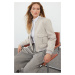 Trendyol Mink Regular Pattern Knitted Cashmere Bomber Jacket Coat