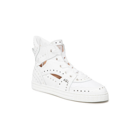 AGL Sneakersy Giorgia High D936503PGKZ077F162 Biela