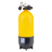 Tlaková fľaša na potápanie 12 litrov 230 bar žltá