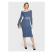 Guess Puzdrová sukňa W3RD78 Z2QA0 Modrá Slim Fit