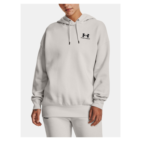 Svetlosivá mikina Under Armour Essential Flc OS Hoodie