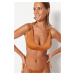 Trendyol Camel Bralette Bikini Top