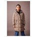 DEFACTO Girl's Water Repellent Plush Lining Long Coat