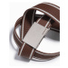 Ombre Men's two-tone parchment belt